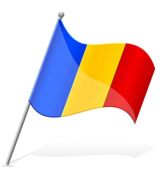Bandeira da Roménia ilustração vetorial — Vetor de Stock