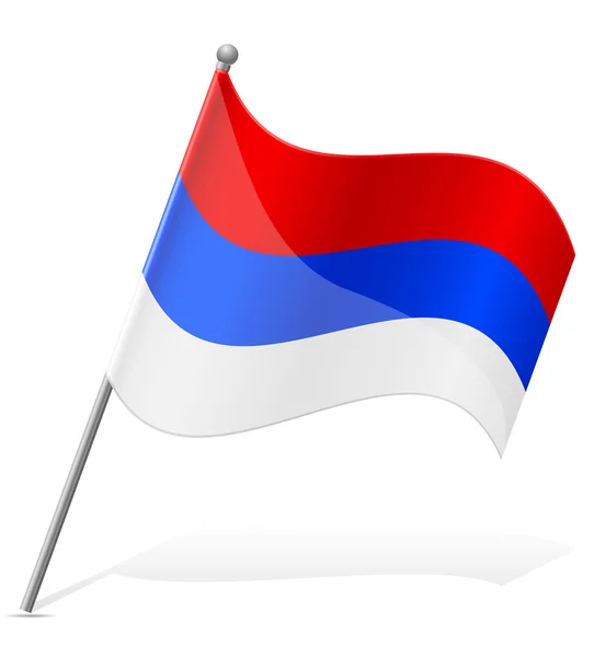 Vlag van Servië vector illustratie — Stockvector