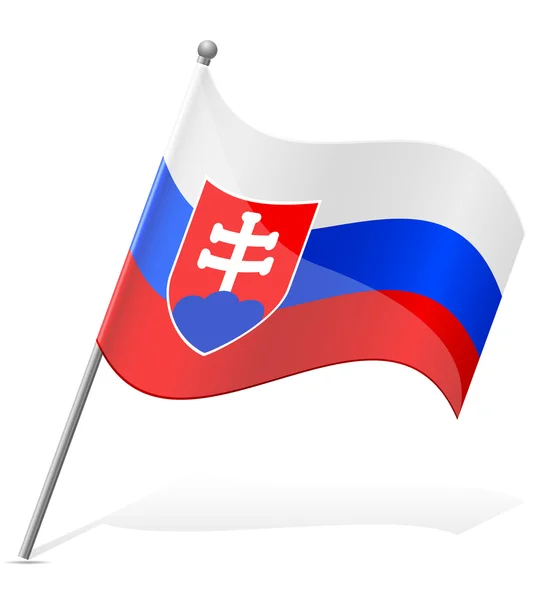 Vlag van Slowakije vector illustratie — Stockvector