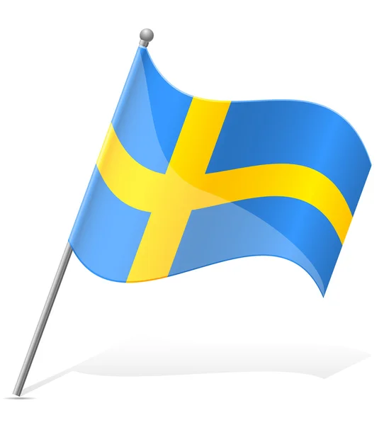 Bandeira da Suécia ilustração vetorial — Vetor de Stock