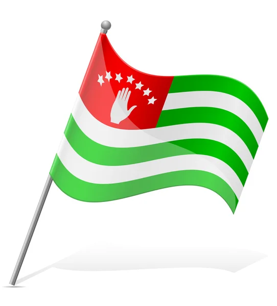 Vlag van Abchazië vectorillustratie — Stockvector