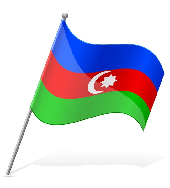 Vlajka Ázerbájdžánské vektorové ilustrace — Stockový vektor