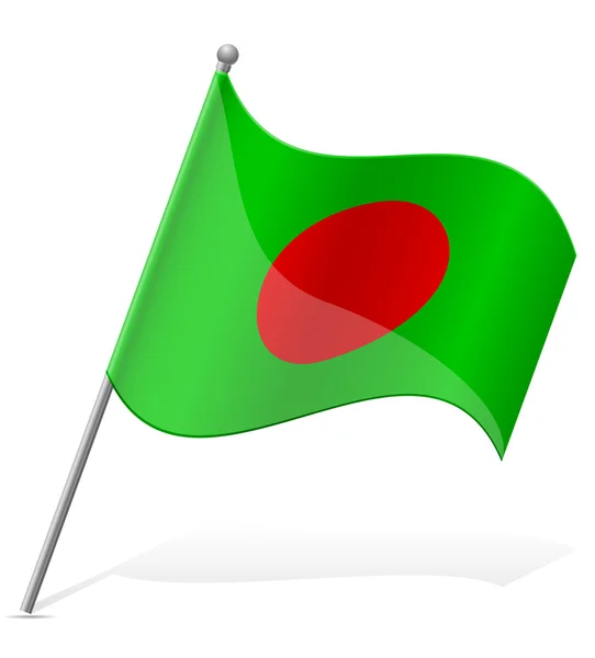 Vlag van bangladesh vectorillustratie — Stockvector