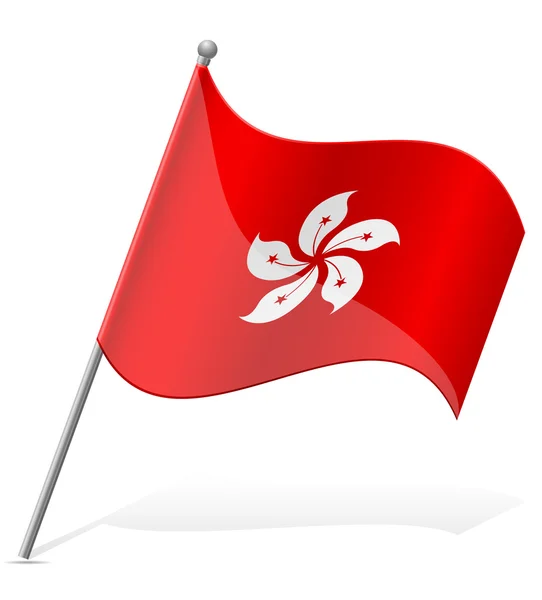 Flagge von hong kong vektor illustration — Stockvektor