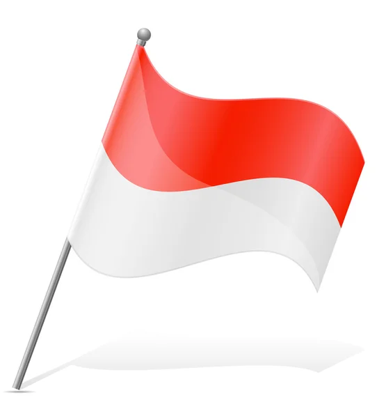 Flagge von Indonesien Vektor Illustration — Stockvektor