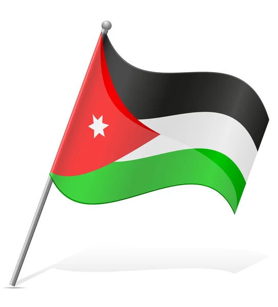 Jordaniens flagga Vektor illustration — Stock vektor