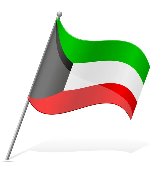 Flag of Kuwait vector illustration — Stock Vector