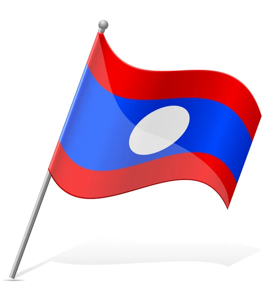 Illustration der Flagge von Laos Vector — Stockvektor