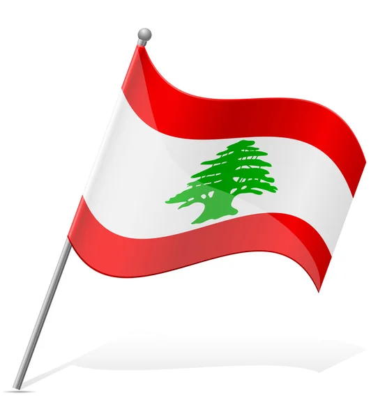 Flag of Lebanon vector illustration — Stock Vector