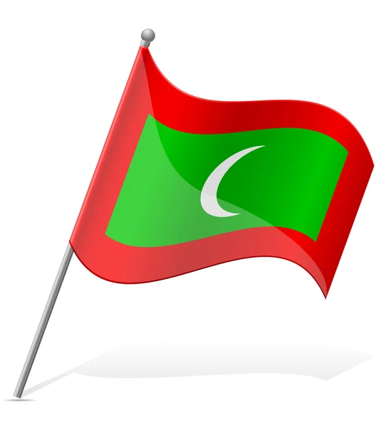 Drapeau des Maldives Illustration vectorielle — Image vectorielle