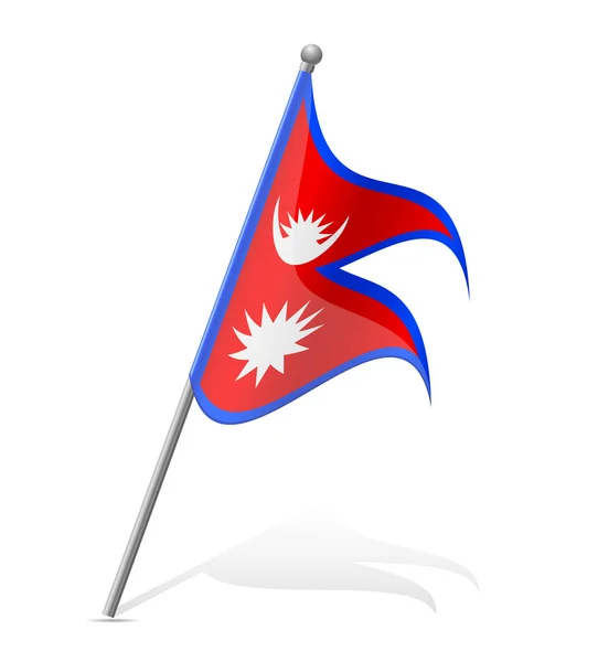 Флаг Непала Векторная иллюстрация — стоковый вектор