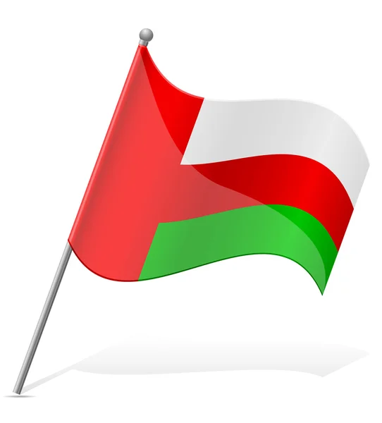 Flagge von Oman Vector Illustration — Stockvektor