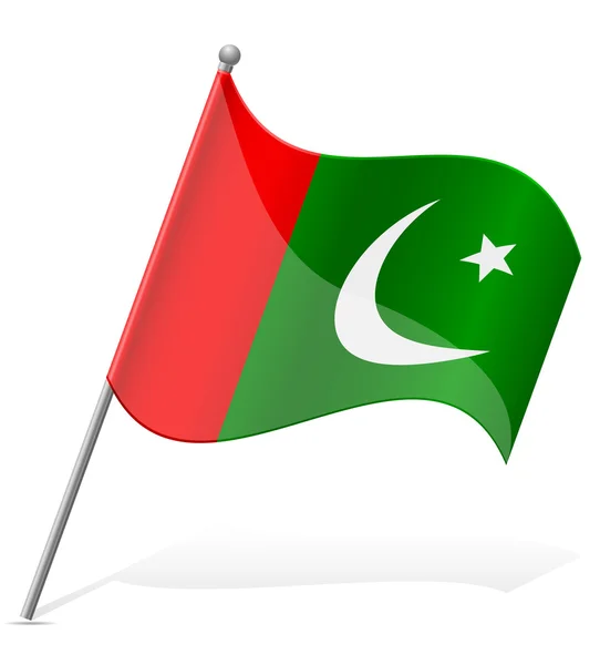 Векторная иллюстрация флага Пакистана — стоковый вектор
