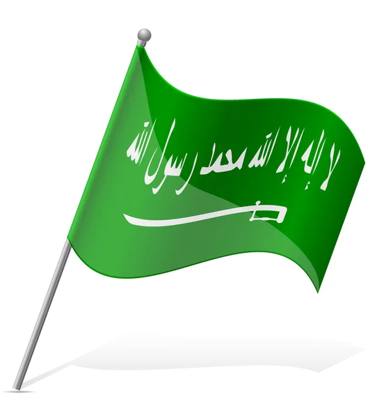 Vlag van Saudi-Arabië vector illustratie — Stockvector