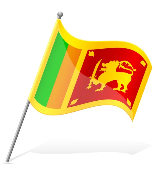 Flag of Sri Lanka vector illustration — Stock Vector