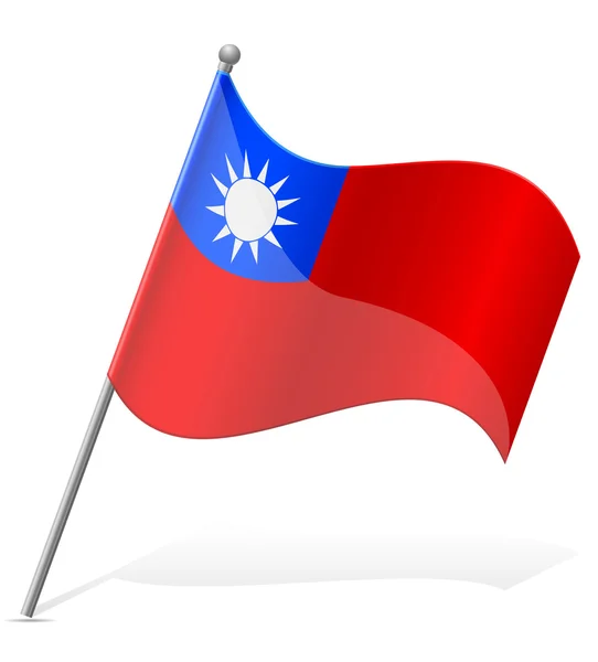 Bandiera di Taiwan illustrazione vettoriale — Vettoriale Stock