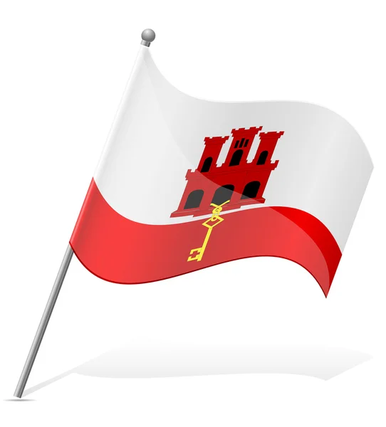 Flag of Gibraltar vector illustration — Stock Vector