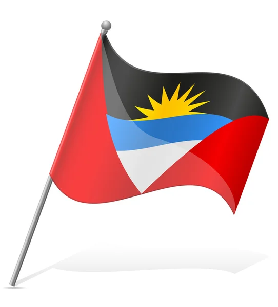Antigua és barbuda zászlaja vektoros illusztráció — Stock Vector