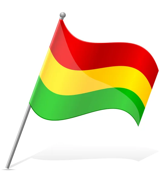 ボリビアの旗ベクトルイラスト — ストックベクタ