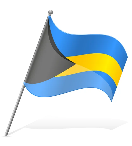 Bandeira da ilustração vetorial das Bahamas — Vetor de Stock