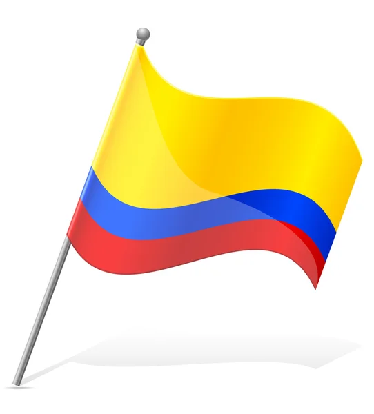 Die Fahne Kolumbiens als Vektorillustration — Stockvektor