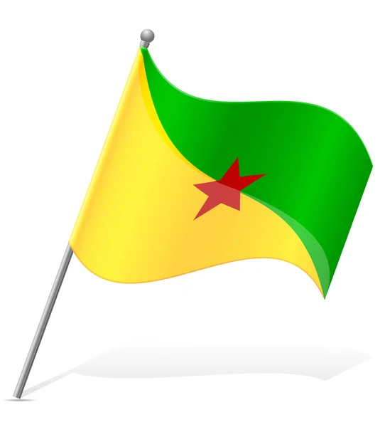 フランス領ギアナの旗ベクトル イラスト — ストックベクタ