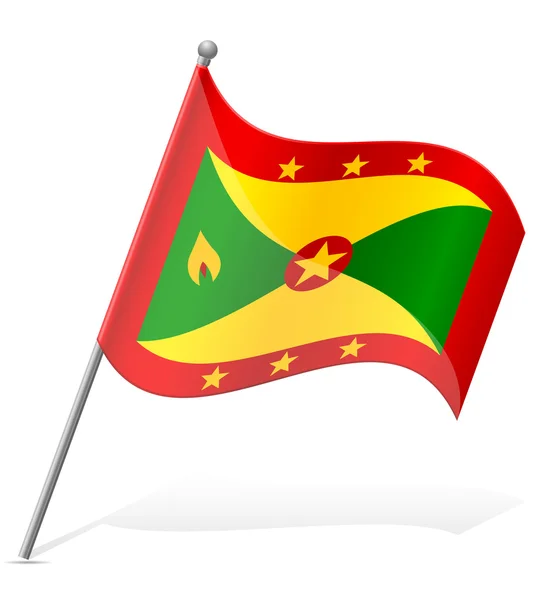 Vlag van Grenada Vector illustratie — Stockvector