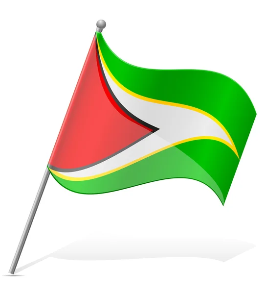 Bandiera della Guyana Vector illustrazione — Vettoriale Stock