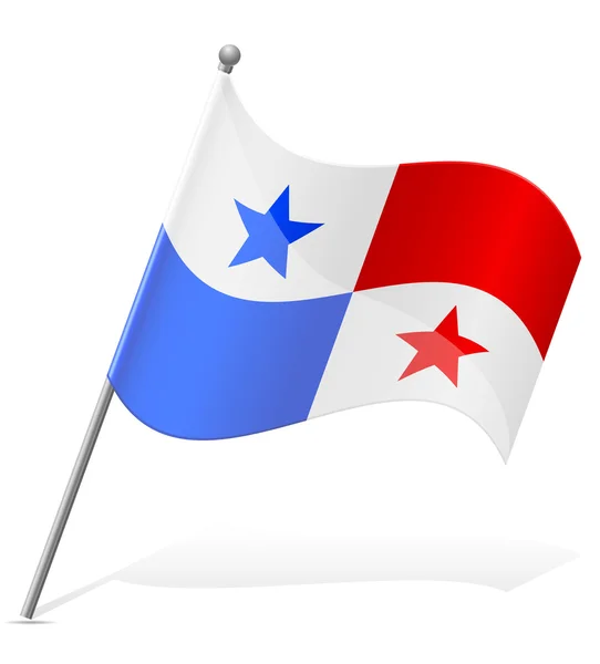 Bandera de Panamá vector ilustración — Archivo Imágenes Vectoriales