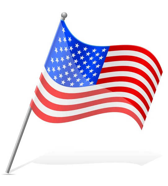 Vlajka Spojených států amerických vektorové ilustrace — Stockový vektor