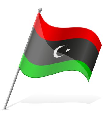 Libya Vektör illüstrasyonunun bayrağı