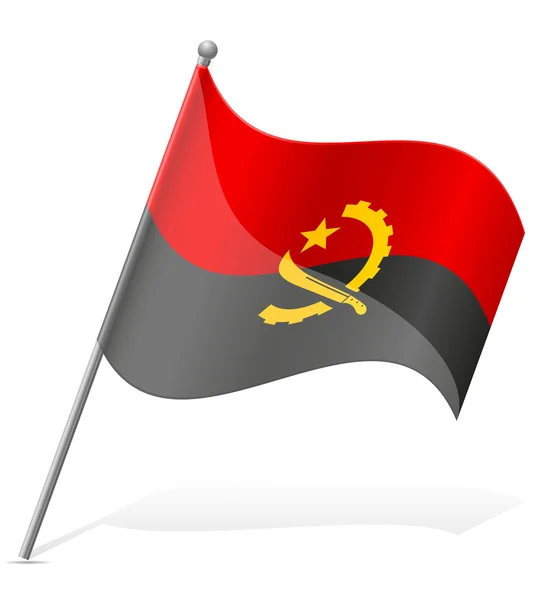 Bandeira de Angola ilustração vetorial — Vetor de Stock