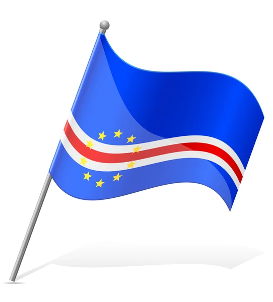 Vlag van Kaapverdië vectorillustratie — Stockvector