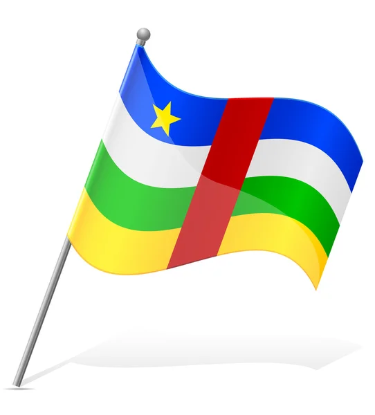 Vlag van de Centraal-Afrikaanse Republiek vectorillustratie — Stockvector