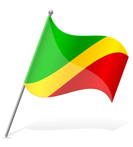 Bandeira do Congo ilustração vetorial — Vetor de Stock