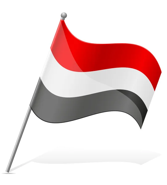 Ilustrasi vektor bendera Mesir - Stok Vektor