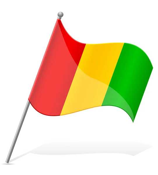 ギニアの旗ベクトルイラスト — ストックベクタ