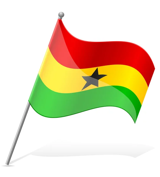 ガーナの国旗ベクトルイラスト — ストックベクタ