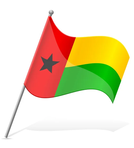 Vlag van Guinee-Bissau vectorillustratie — Stockvector
