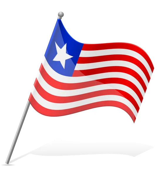 Flag of Liberia vector illustration — Stock Vector