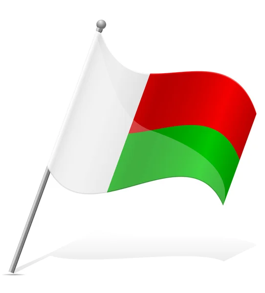 Zászló Madagaszkár vektor illusztráció — Stock Vector