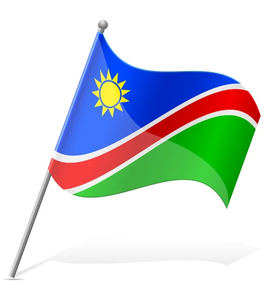 Vlag van Namibië Vector illustratie — Stockvector