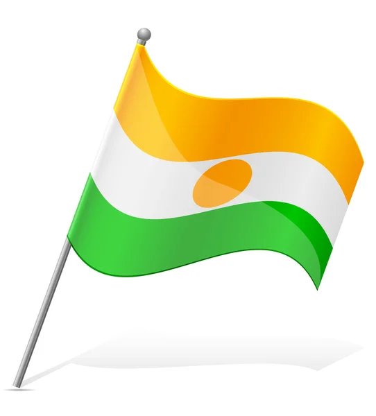 Nijer Vektör illüstrasyonunun bayrağı — Stok Vektör