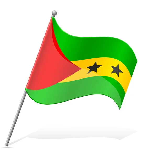 Bandeira da ilustração vetorial de São Tomé Príncipe — Vetor de Stock