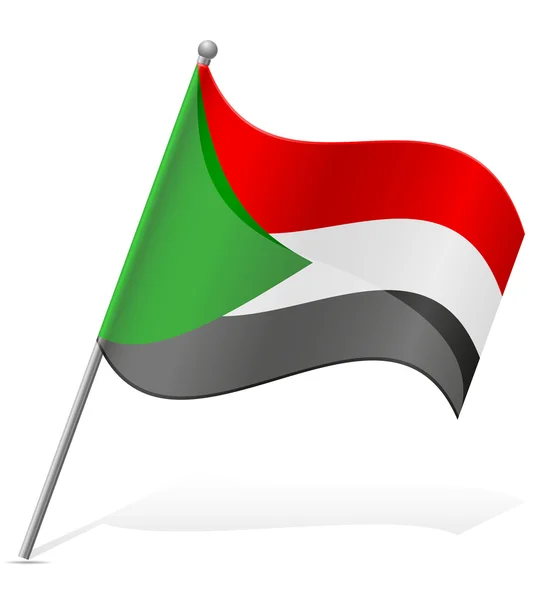 Flag of Sudan vector illustration — Stock Vector