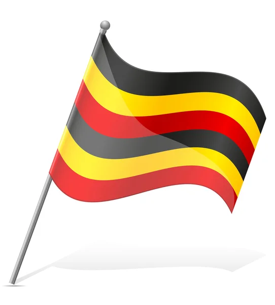 Bandeira de Uganda ilustração vetorial — Vetor de Stock