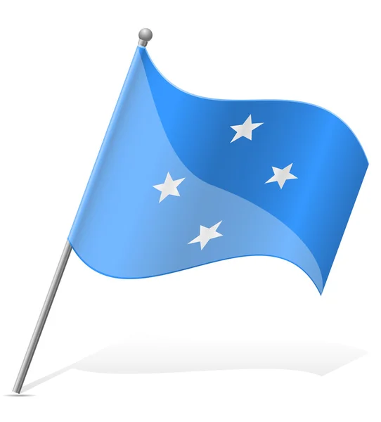 Mikronézia, Szövetségi Államok vektoros illusztráció zászlaja — Stock Vector