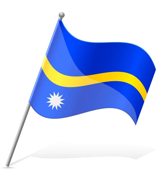 Vlag van Nauru Vector illustratie — Stockvector