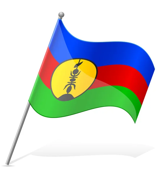 Flag of New Caledonia vector illustration — Stock Vector