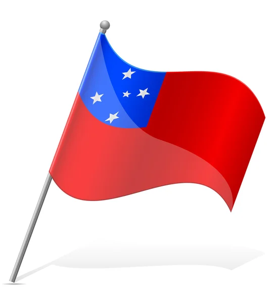 Flagge von Samoa Vektor Illustration — Stockvektor